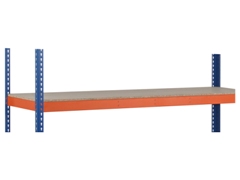 Weitspannregal Z1, Zusatzebene, orange beschichtet, 2450x621 mm,  